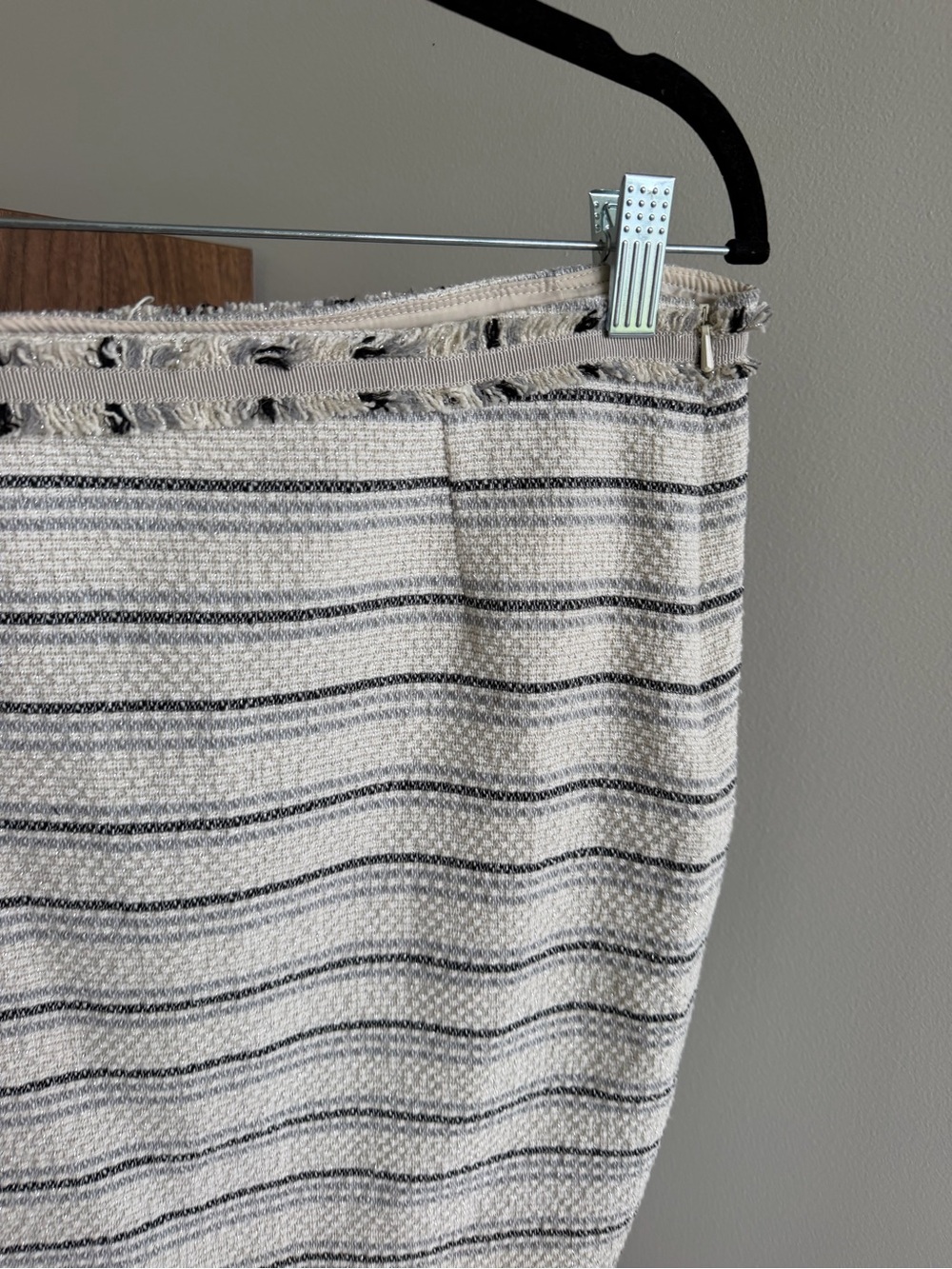 Weekend Max Mara Striped Tweed Pencil Skirt Size US 10 / EU 42 - Picture 4 of 12